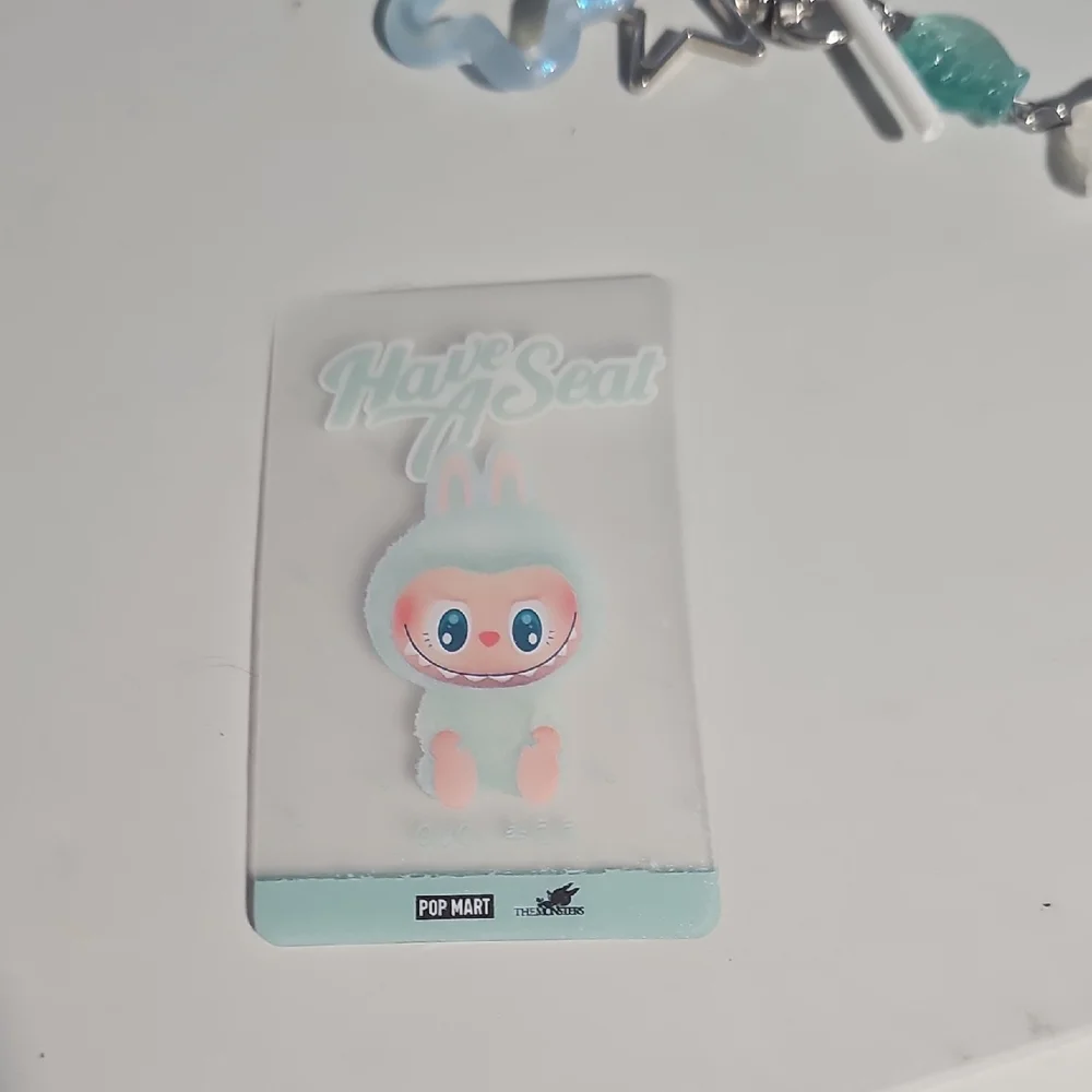 POP MART- The Monsters- Have a Seat Labubu Plush Pendant Keychain - Picture 4 of 8